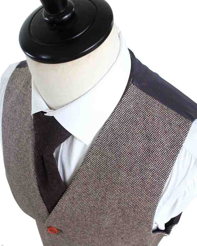 Costume 3 pièces en tweed classique marron clair Barleycorn Tweed