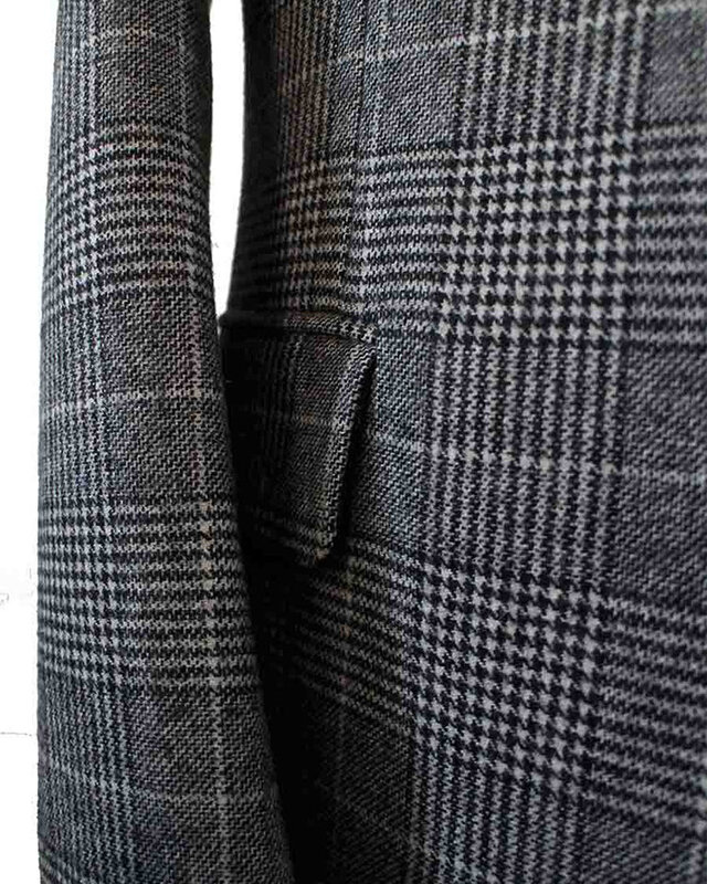 3-delig Tweed pak Houndstooth lichtgrijs