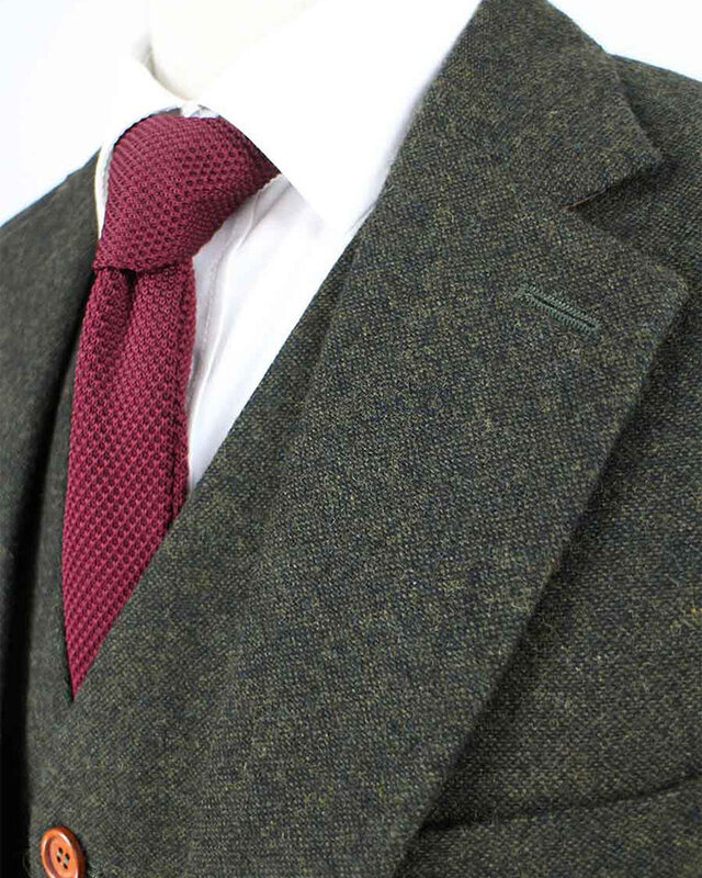 Maatpak voor heren | 3-delig pak | Groen Barleycorn | Scudboat | Peaky Blinders
