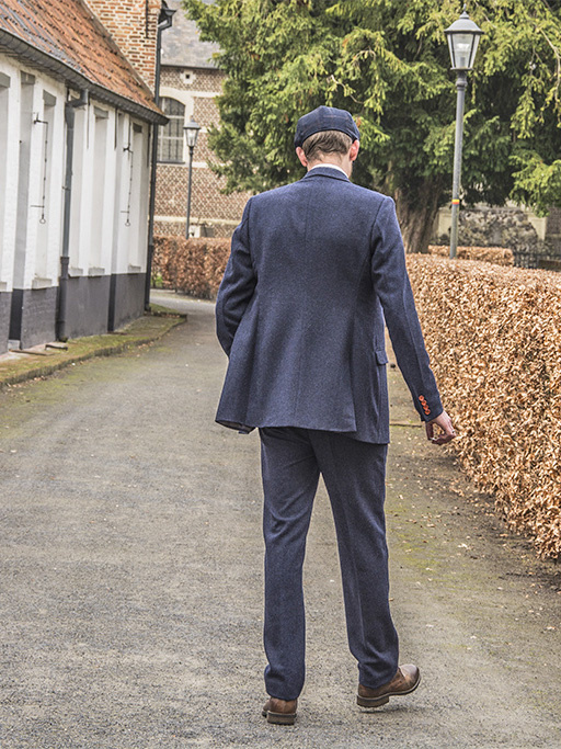 Herren Maßanzug | 3-teiliger Anzug | marineblau Fischgrät | thomas shelby | peaky blinders