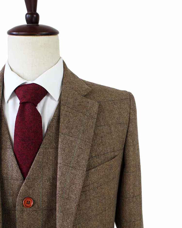 Men's tailored suit | 3-piece suit | brown herringbone | Danny Whizz-Bang | Peaky Blinders