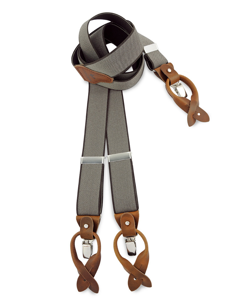 Sir Redman Suspenders Combi Pack Brave Brownie | for Men | brown/off white | Traditional Suspenders