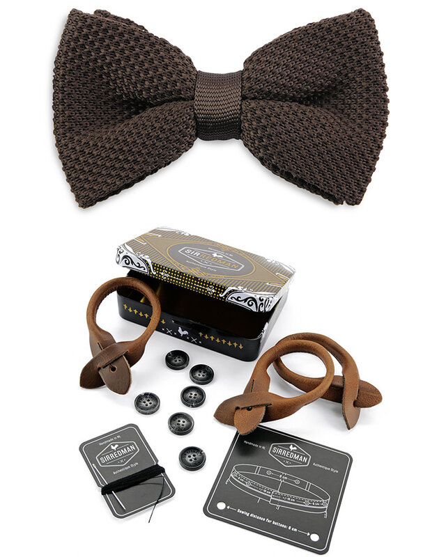 Sir Redman Bretels Combi Pack Brave Brownie | voor Mannen | Bruin/off white | Traditionele bretels