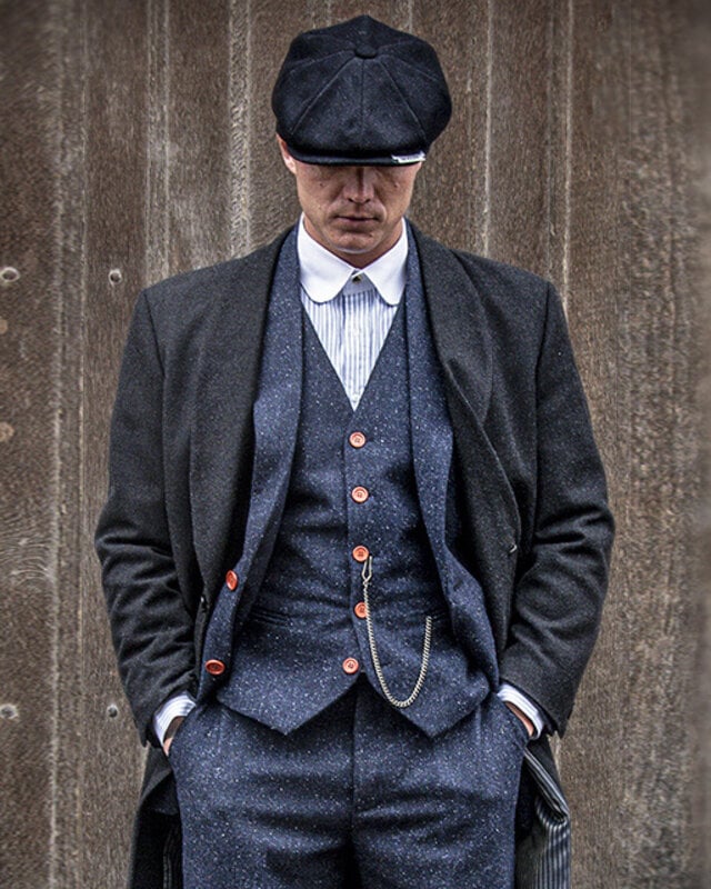 3-piece tweed suit  Classic Navy Speckle
