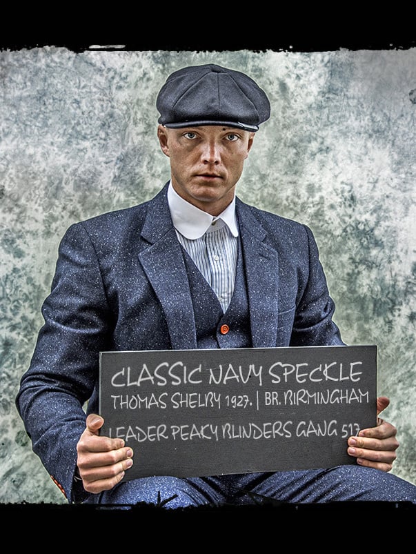 3-piece tweed suit  Classic Navy Speckle