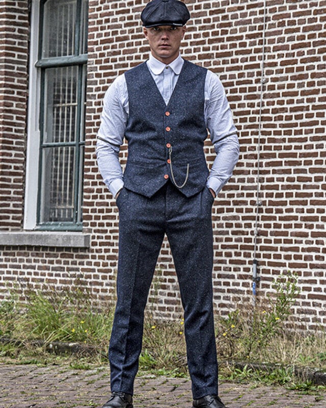 3-piece tweed suit  Classic Navy Speckle