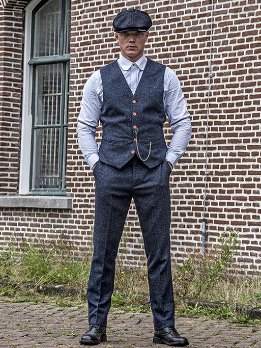 Costume 3 pièces en tweed Classic Navy Speckle