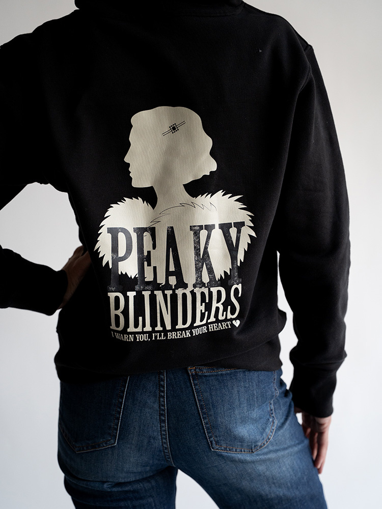 Peaky Blinders Heartbreaker Hoodie – “I Warn You” Noir