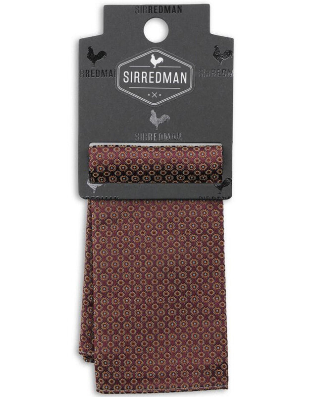 Sir Redman Luxury pocket square | Bordeaux/cognac/light blue | for Men | Peaky Blinders