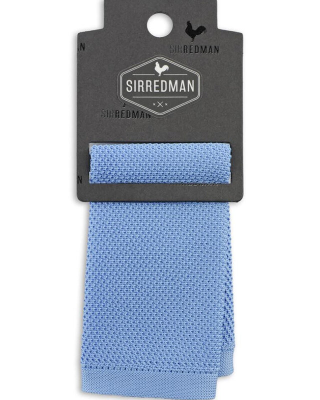 Sir Redman Luxury Knitted Pocket Square | Light blue | knitted | for Men