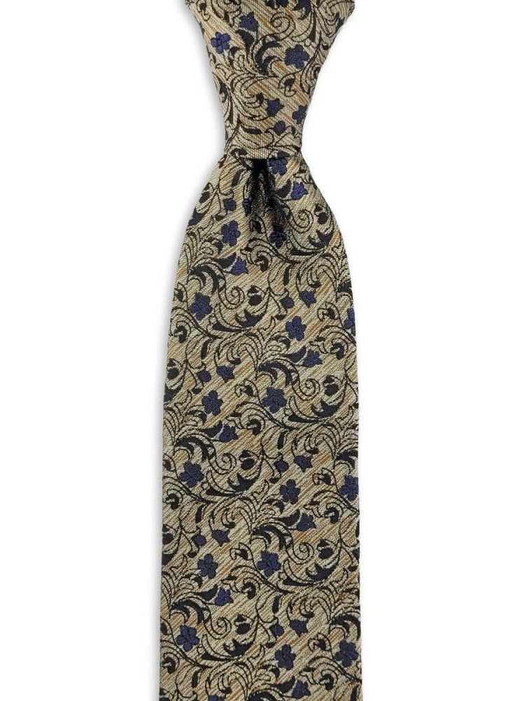 Zijden Stropdas | Bruin/zwart/blauw | Elegante Stropdas Voor Mannen | Peaky Blinders