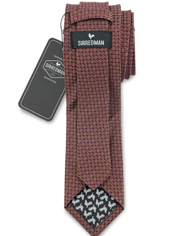 Sir Redman Cravate de luxe | Bordeaux/cognac/blue clair | pour homme | Peaky Blinders