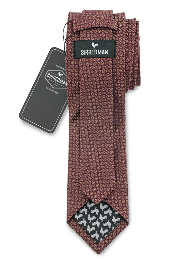 Sir Redman Luxuriöses Krawatte | Bordeaux/Cognac/Hellblau | für Männer | Peaky Blinders