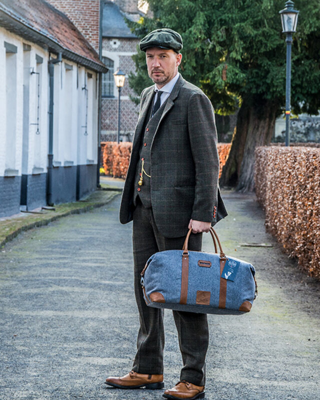 Maatpak voor heren | 3-delig pak | donkergroen Tattersall | Aberama Gold | peaky blinders