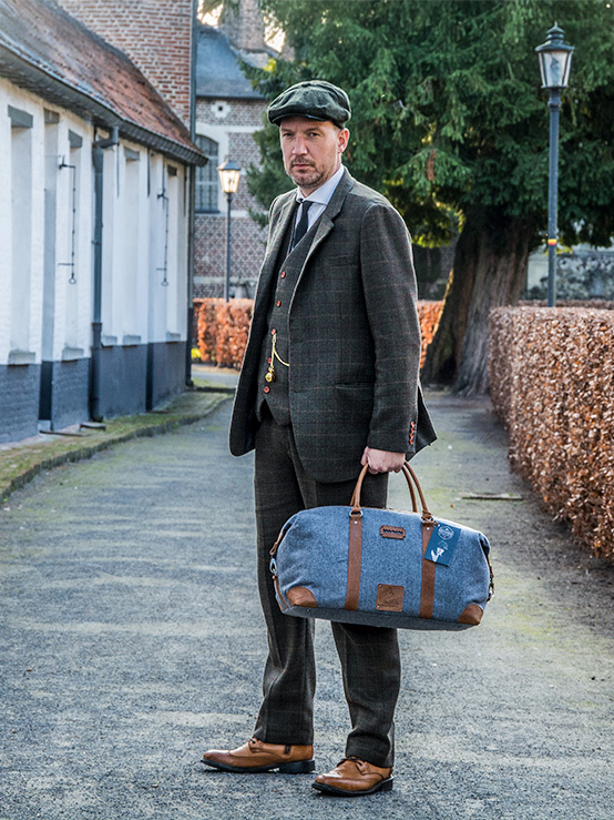 Maatpak voor heren | 3-delig pak | donkergroen Tattersall | Aberama Gold | peaky blinders