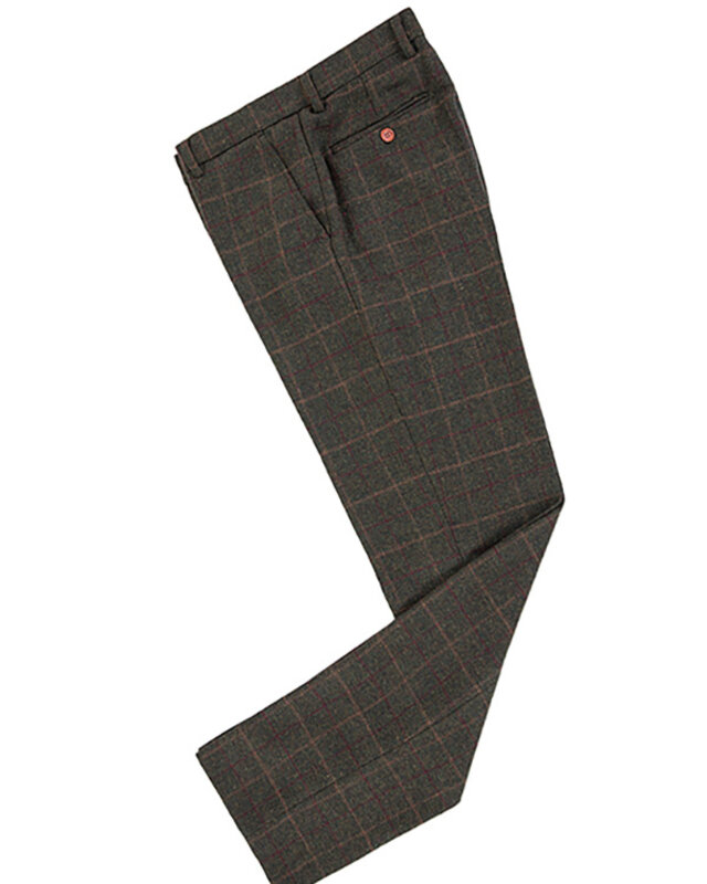 Traje sastre hombre | Traje 3 piezas | Tattersall verde oscuro | Aberama Gold | peaky blinders