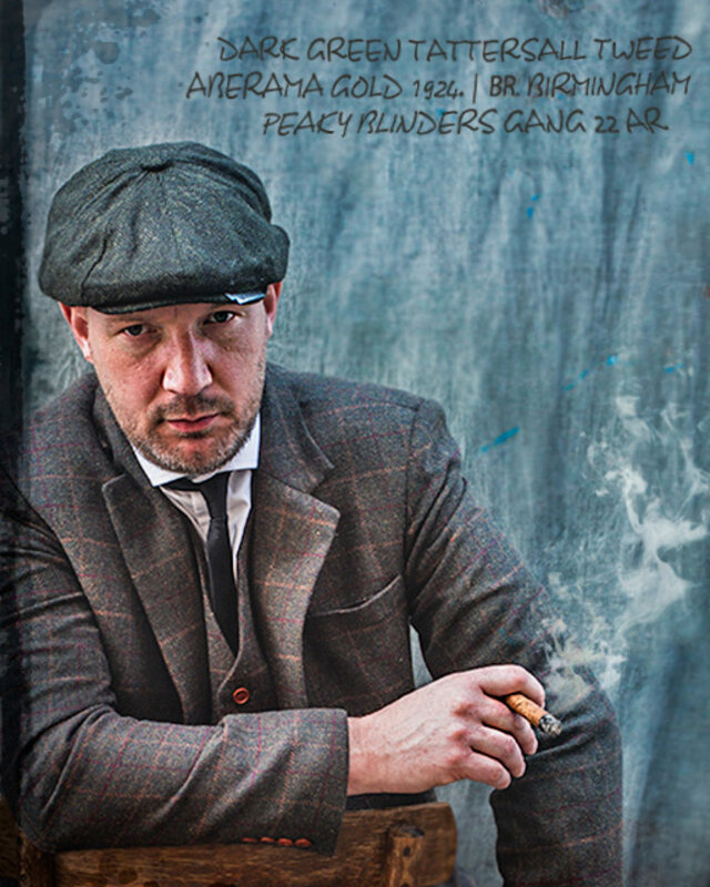Costume sur mesure pour homme | costume 3 pièces | vert foncé Tattersall | Aberama Gold | peaky blinders