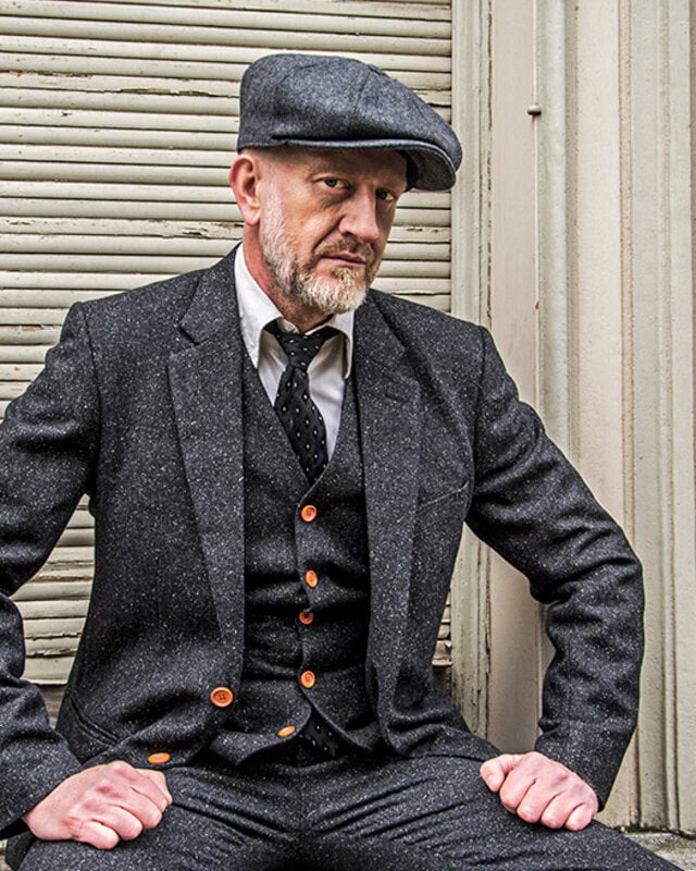 Men's tailored suit | 3-piece suit | classic black speckled | Thomas Shelby | Peaky Blinders