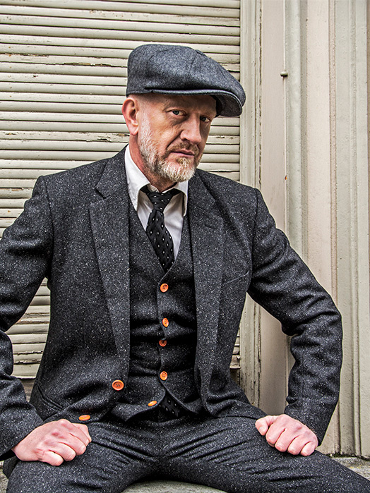 Herren Maßanzug | 3-teiliger Anzug | klassisch schwarz gesprenkelt | Thomas Shelby | Peaky Blinders