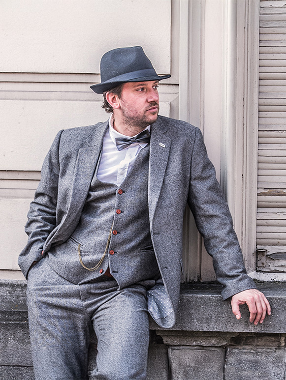 Men's tailored suit | 3-piece suit | grey Barleycorn | Finn Shelby | Peaky Blinders