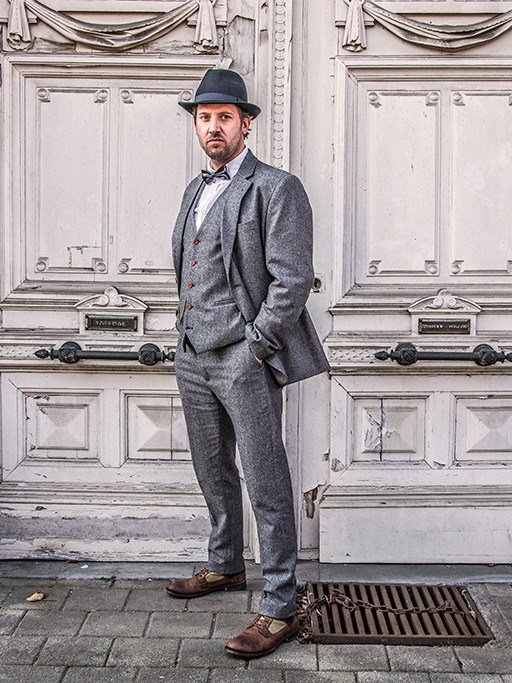 Men's tailored suit | 3-piece suit | grey Barleycorn | Finn Shelby | Peaky Blinders