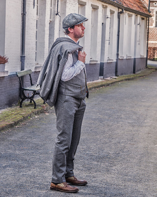 Men's tailored suit | 3-piece suit | grey Barleycorn | Finn Shelby | Peaky Blinders