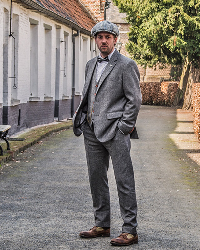Maatpak voor heren | 3-delig pak | grijs Barleycorn | Finn Shelby | Peaky Blinders