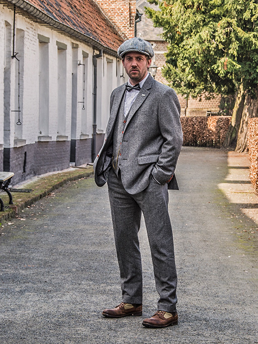 Herrenmaßanzug | 3-teiliger Anzug | grau Barleycorn | Finn Shelby | Peaky Blinders