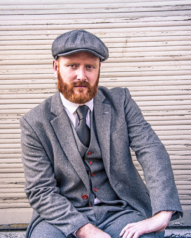 Men's tailored suit | 3-piece suit | grey twill | Arthur Shelby | peaky blinders