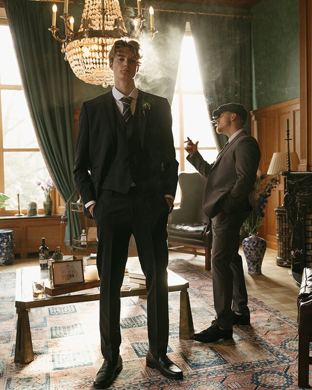 Cavani Mayfair Midnight | Traje para hombre | Traje de 3 piezas | Azul medianoche | Thomas Shelby