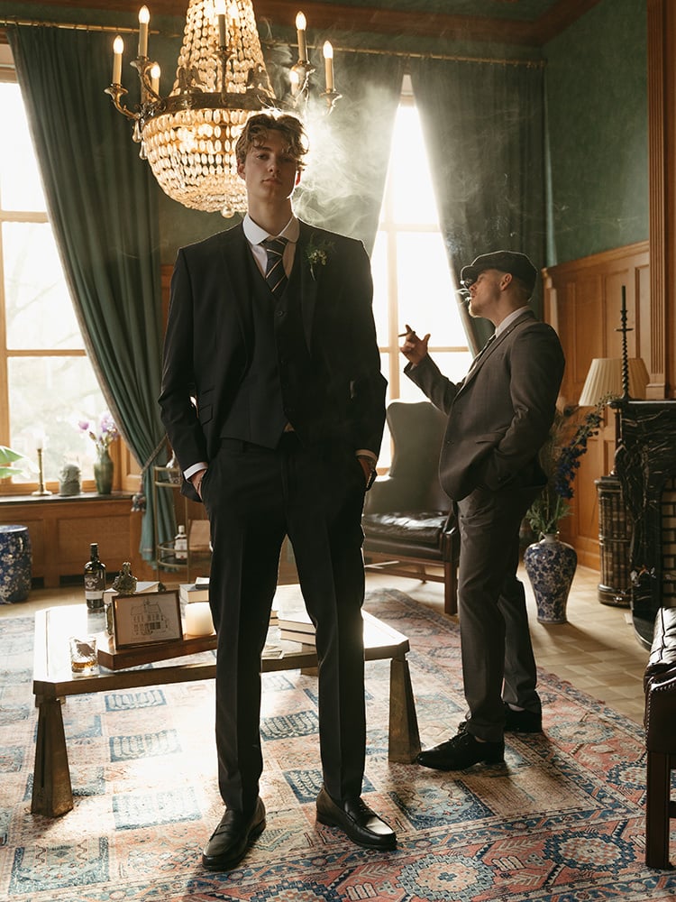 Cavani Mayfair Midnight | Traje para hombre | Traje de 3 piezas | Azul medianoche | Thomas Shelby