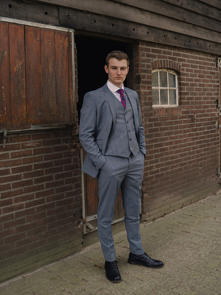 Cavani Mayfair PT | Traje para hombre | Traje de 3 piezas | Gris/Azul | Thomas Shelby