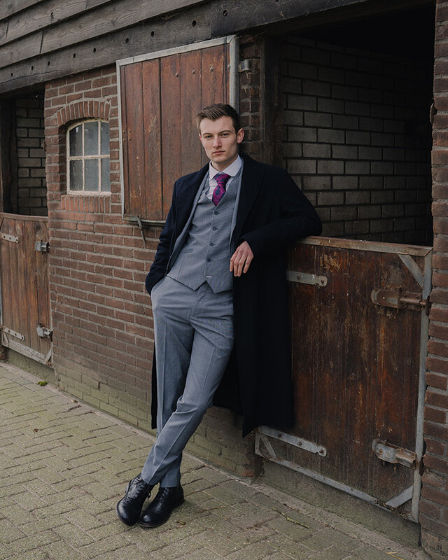 Cavani Mayfair PT | Costume homme | costume 3 pièces | Gris/Bleu | Thomas Shelby