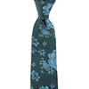 Woven Silk Tie | emerald green / light blue | Elegant tie for men