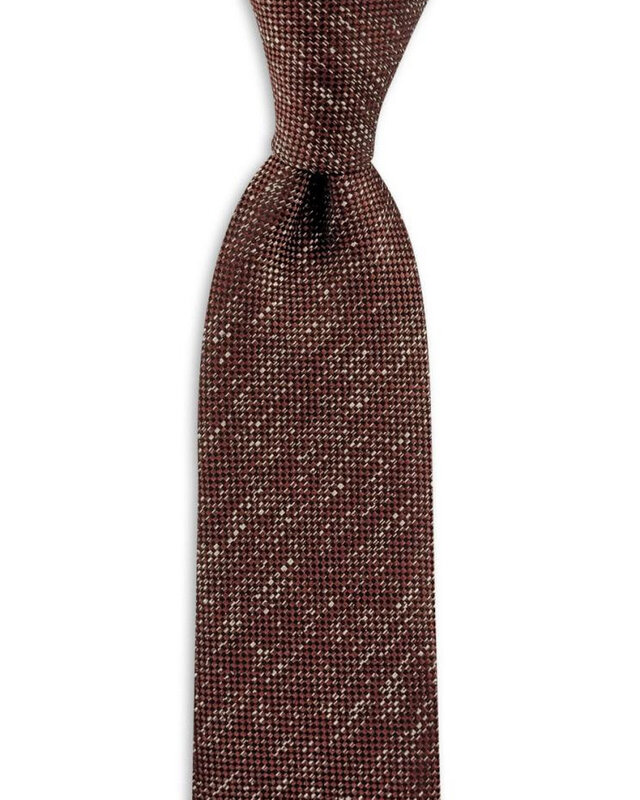 Sir Redman Corbata Royal Ruby | burdeos / negro / blanco | Corbata elegante para hombre