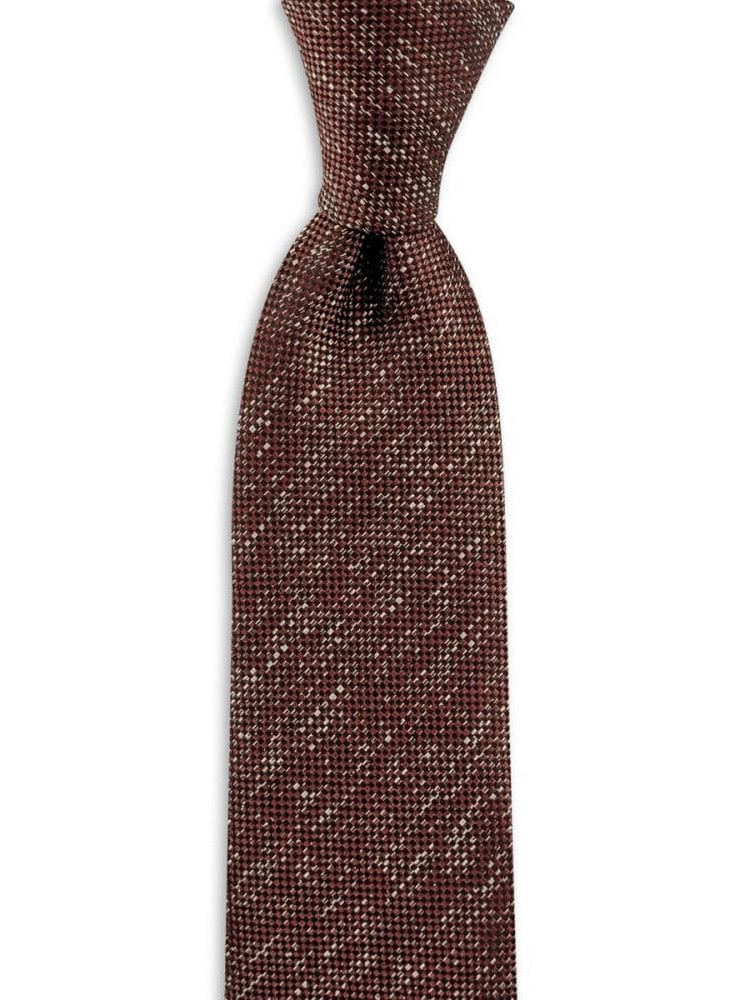Sir Redman Royal Ruby Krawatte | Bordeauxrot / Schwarz / Weiß | Elegante Krawatte für Männer