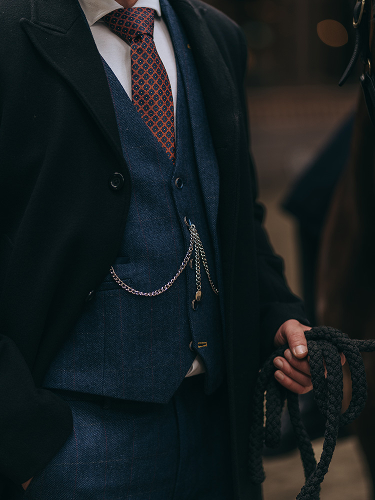 The Bookmaker | Blazer | Blue herringbone | Red-yellow overcheck