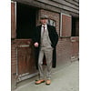 The Enforcer | 3-piece ready-to-wear suit | Green herringbone | Red-yellow overcheck