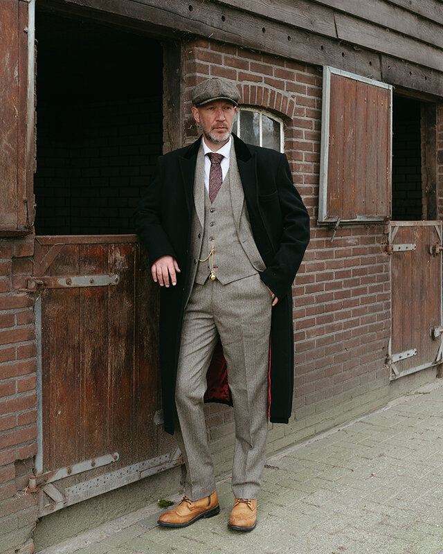 The Enforcer | 3-delig confectiepak | Groene visgraat | Rood-gele overcheck