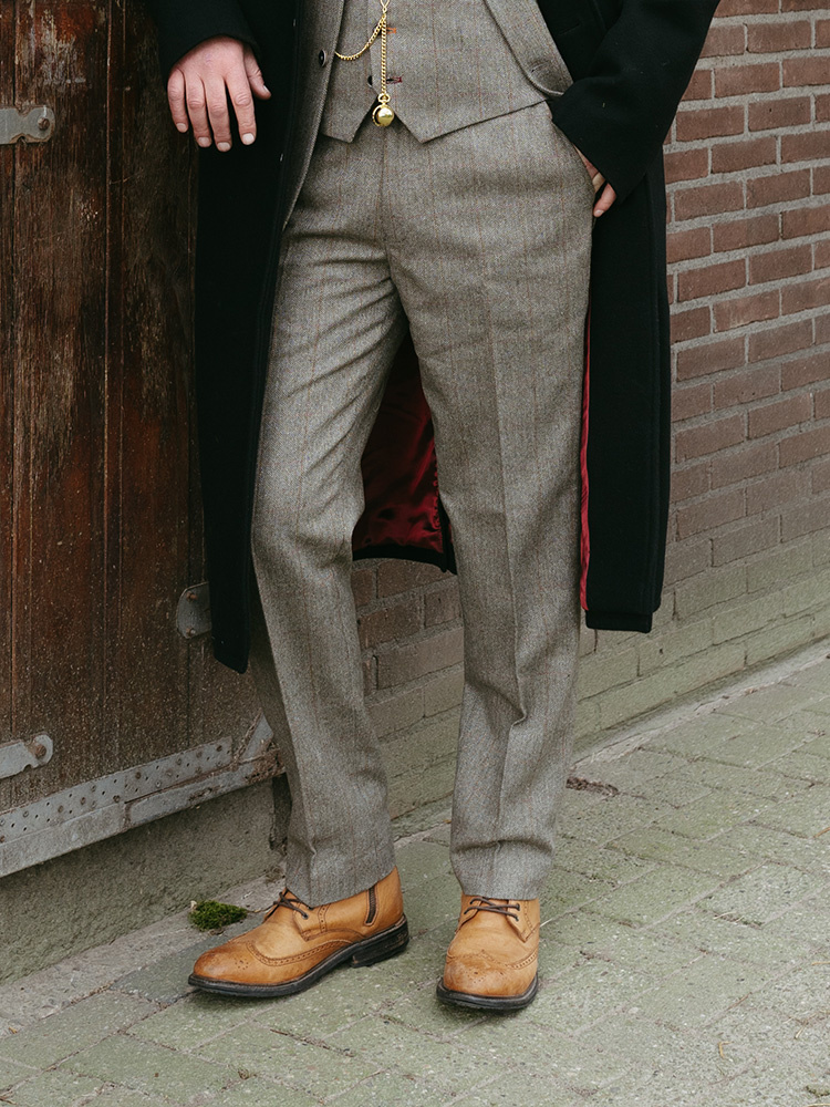 The Enforcer | Tweed Pantalon | Groene visgraat | Peaky Blinders