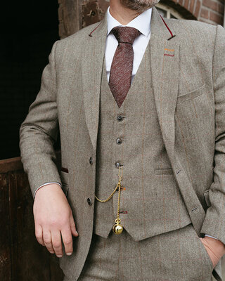 The Enforcer – Gilet en tweed vert