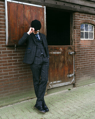 The Patriarch – Charcoal Grey Herringbone