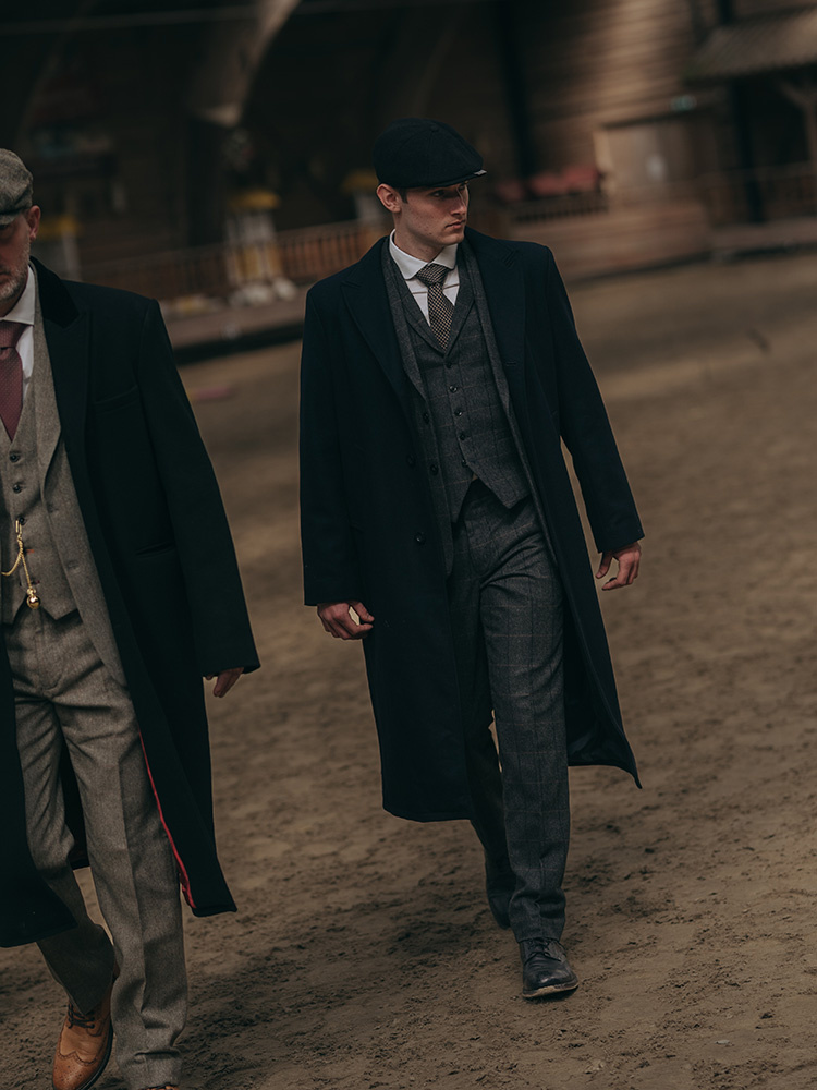 The Patriarch | Tweed Trousers | Charcoal Grey herringbone | Peaky Blinders