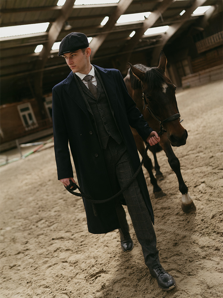 The Patriarch | Tweed Trousers | Charcoal Grey herringbone | Peaky Blinders