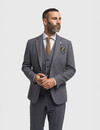 Cavani Thomas Savoy | Veste | Chevrons bleu-gris | Vintage