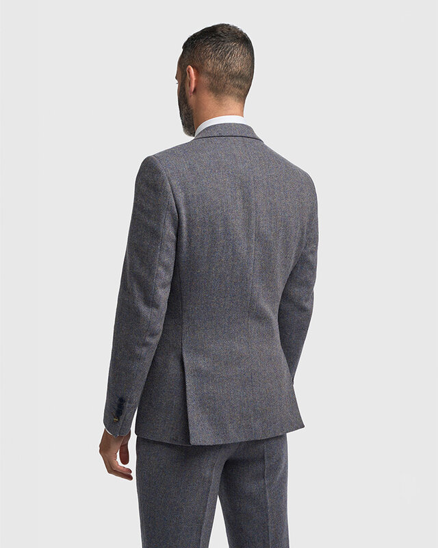 Cavani Thomas Savoy | Veste | Chevrons bleu-gris | Vintage