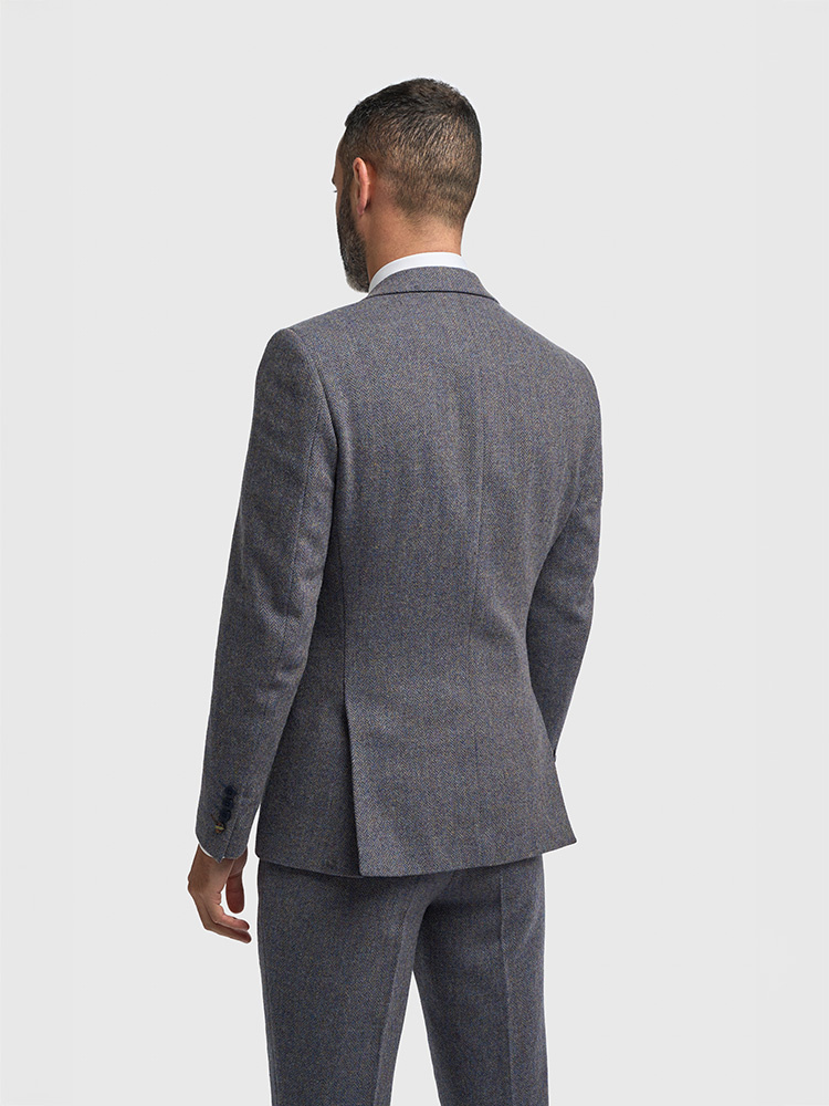 Cavani Thomas Savoy | Veste | Chevrons bleu-gris | Vintage