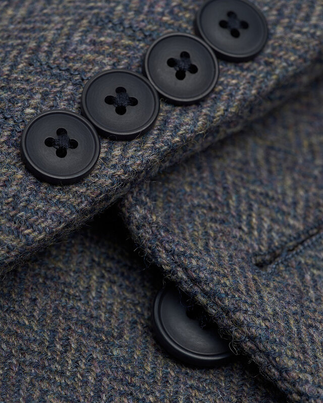 Cavani Thomas Savoy | Pantalon | Chevrons bleu-gris | Vintage
