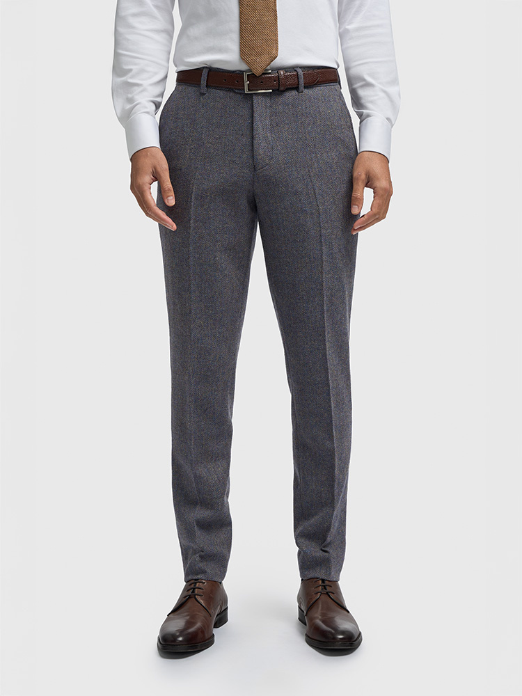 Cavani Thomas Savoy | Pantalon | Chevrons bleu-gris | Vintage