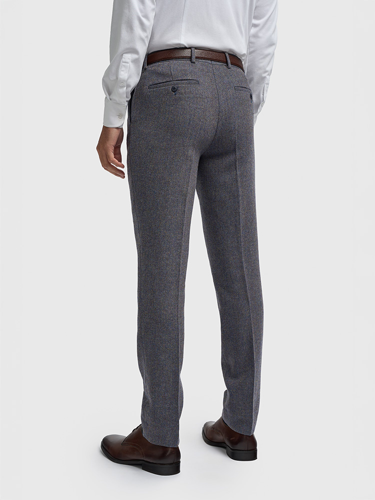 Cavani Thomas Savoy | Pantalon | Chevrons bleu-gris | Vintage